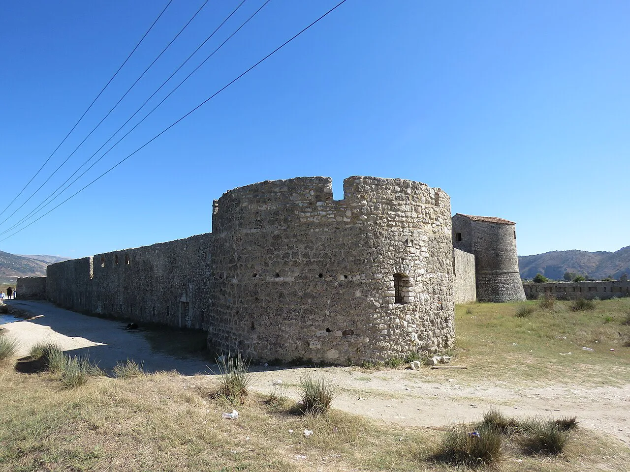 The Venetian Triangular Castle beside the Vivari Channel at Butrint.