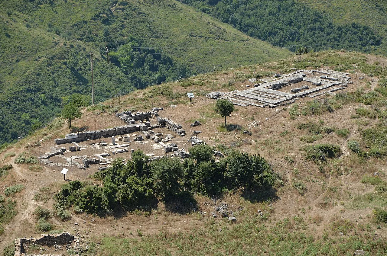 Remains of the early Christian basilica and the Temple of Aphrodite at Amantia.