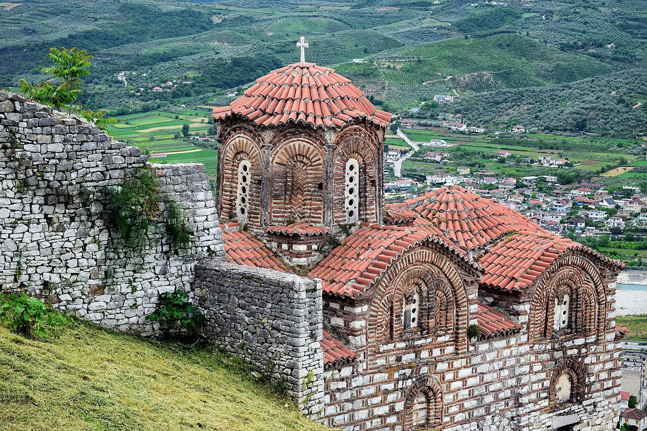 The Church of the Holy Trinity in Berat Castle, above the town.
