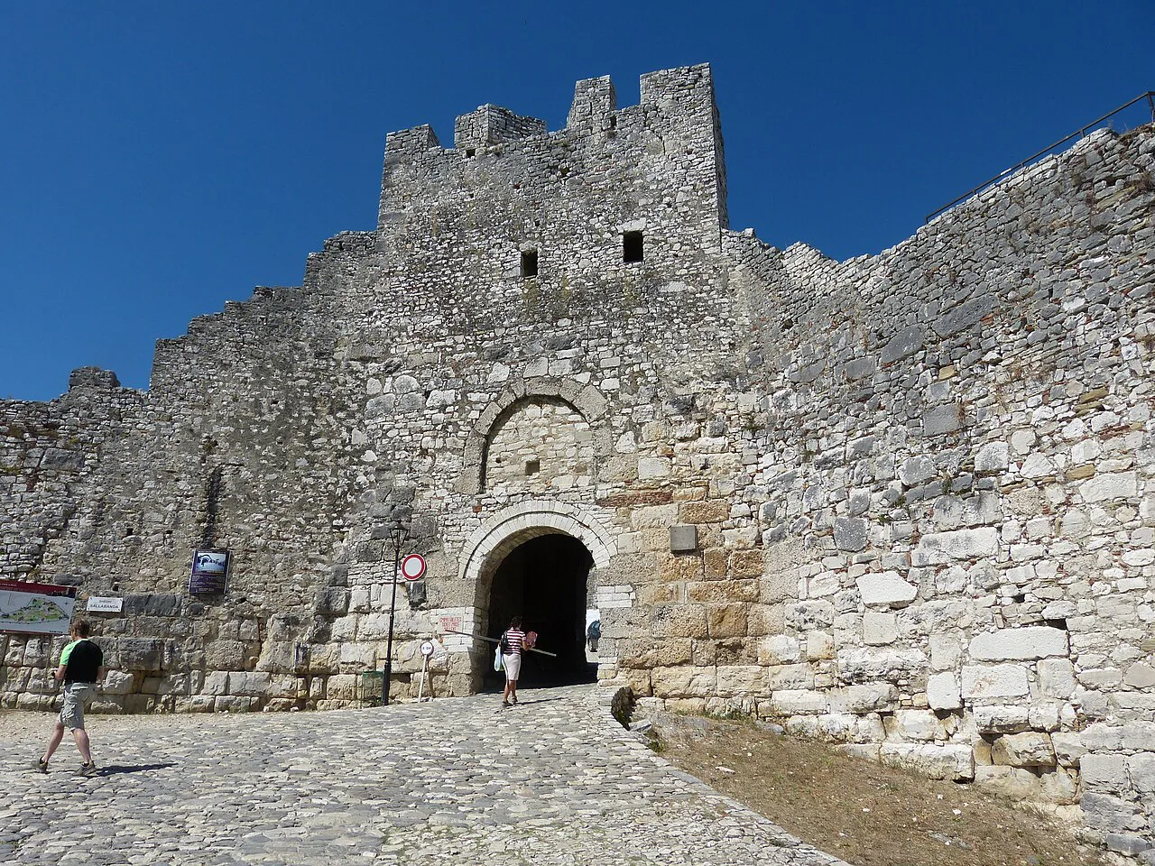 The main entrance gate of Berat Castle.