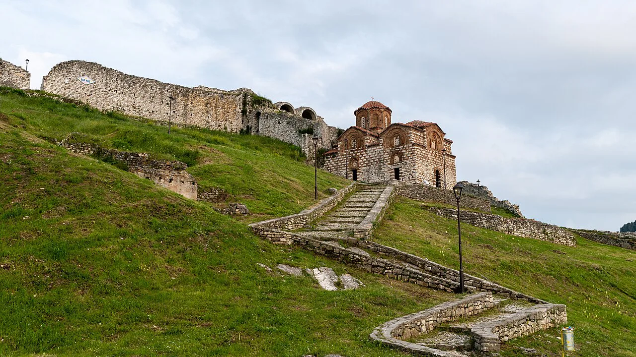 The Byzantine Church of the Holy Trinity below the castle walls in Berat's Kala district.