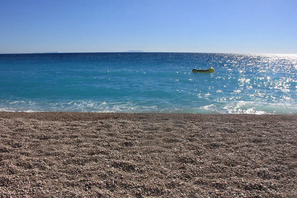 The pebble beach at Himarë.