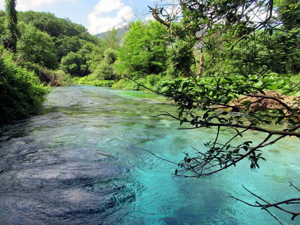 Blue Eye Spring (Syri i Kaltër) between Gjirokastër and Saranda