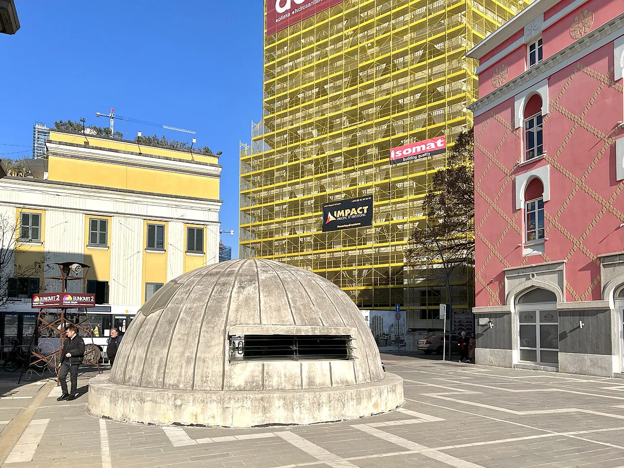 The bunker dome at the entrance to Bunk'Art 2 in central Tirana.
