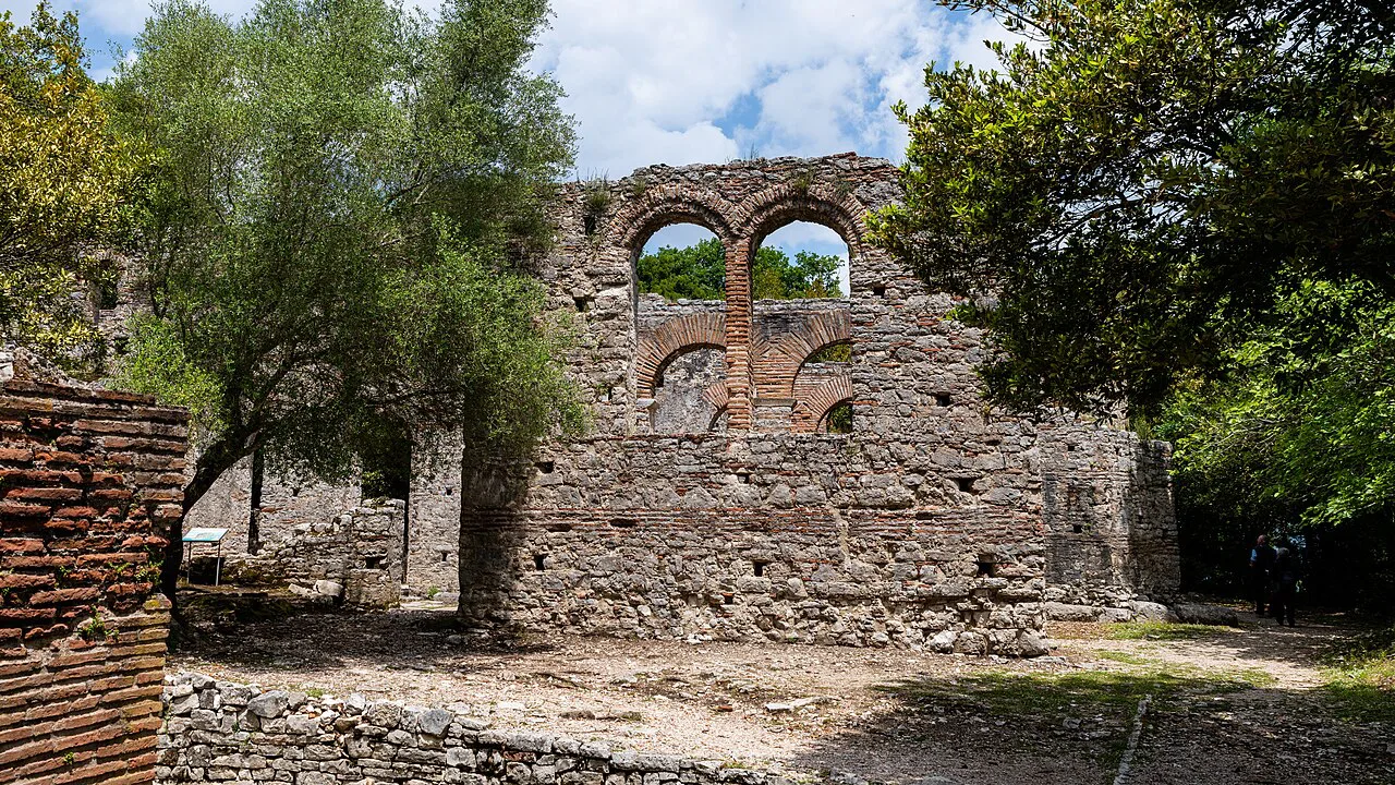 Ruins of the basilica at Butrint.