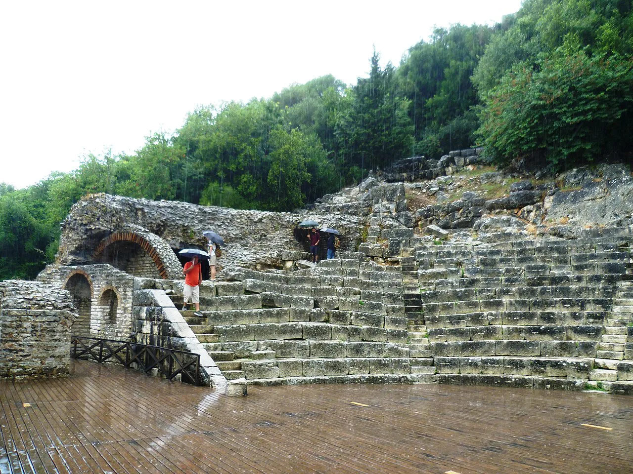 The ancient Greek theatre at Butrint.