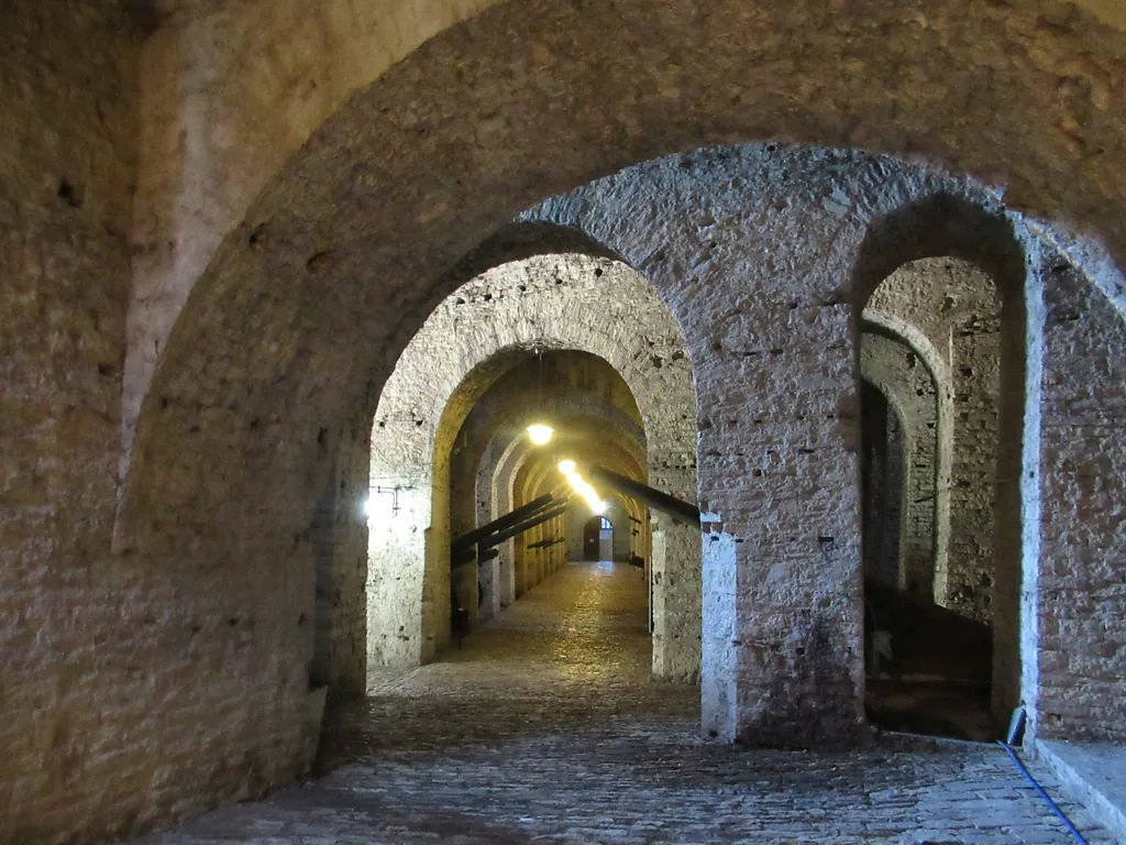 Venue view: the Great Gallery inside Gjirokastër Castle, which houses the Cold War-era tunnels.