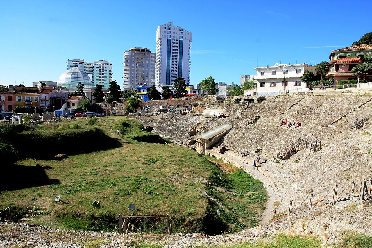 The Roman amphitheatre of Durrës.