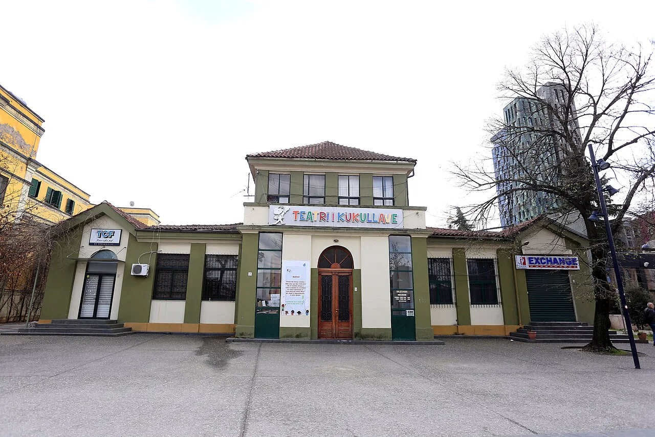 The National Puppet Theatre building in central Tirana.