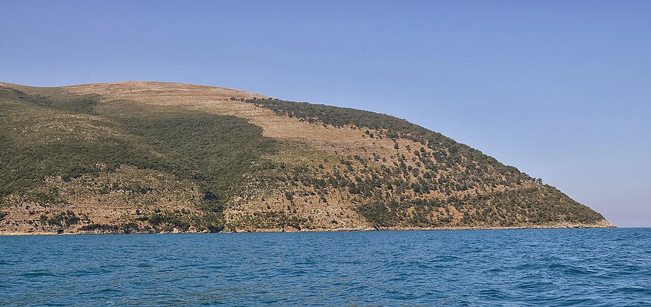 The Karaburun Peninsula seen across the Bay of Vlorë.