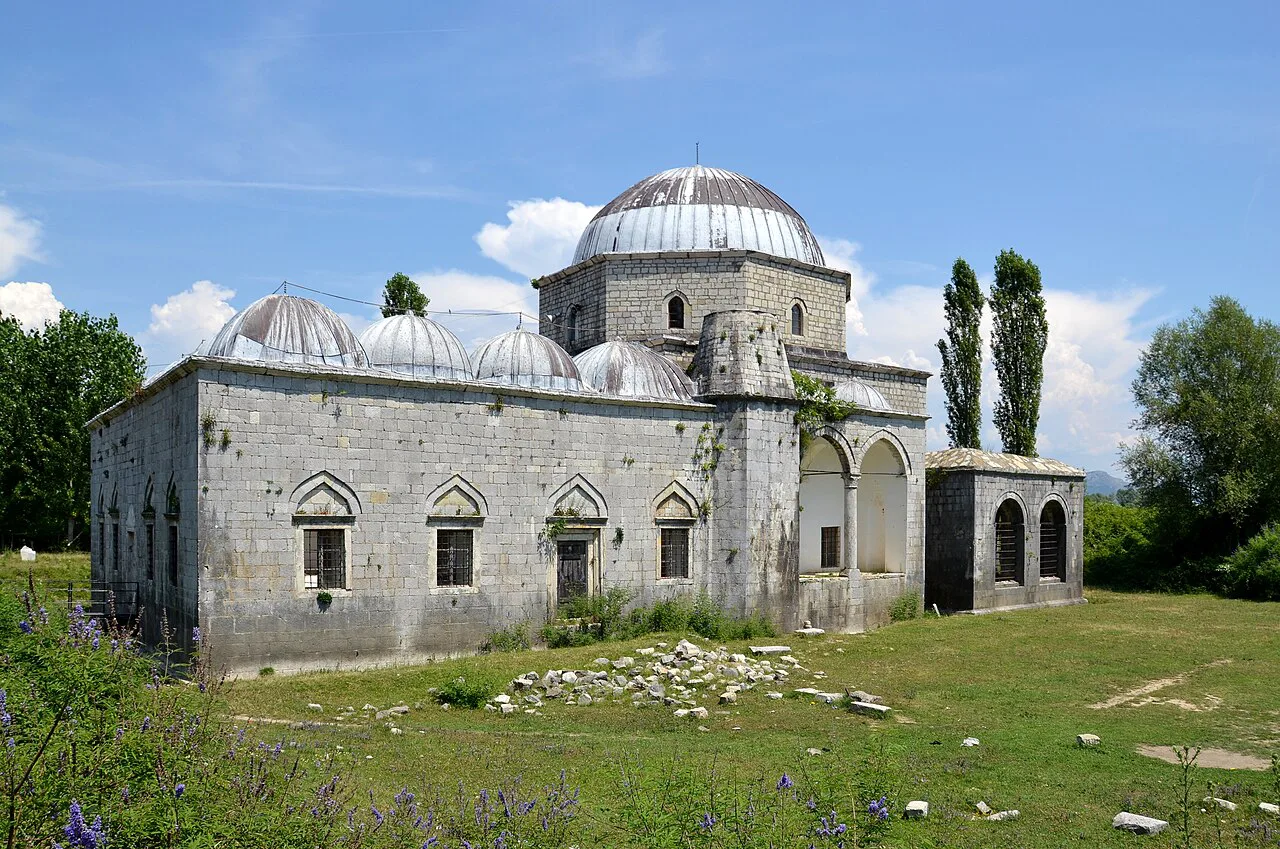 The domed Lead Mosque in Shkodër.