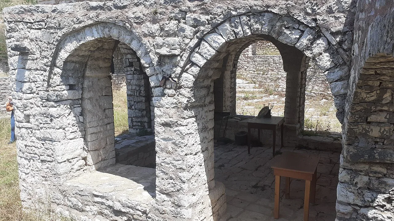Stone arches at St Mary's Monastery near Lukovë.