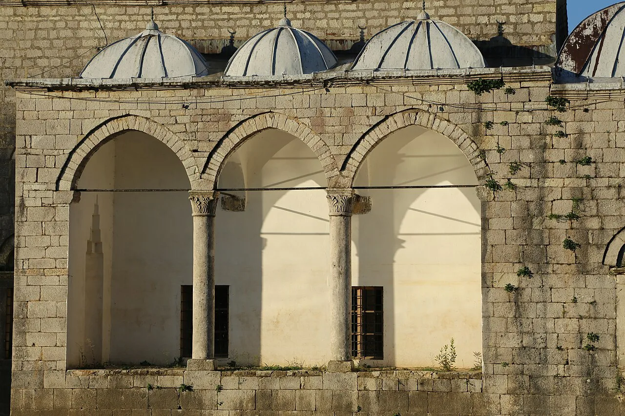 The domed portico of the Lead Mosque in Shkodër.