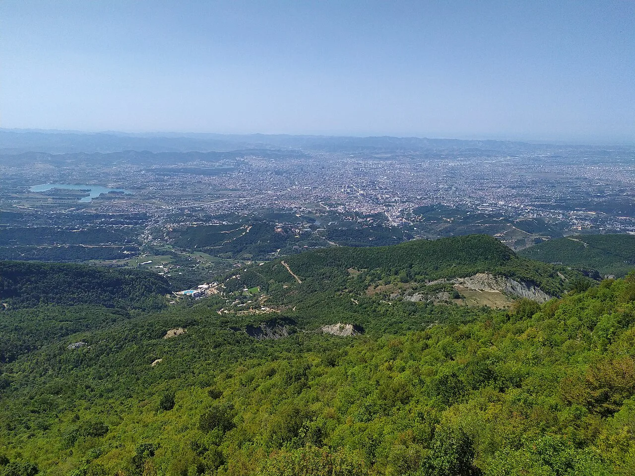 A view of Tirana from Mount Dajti.