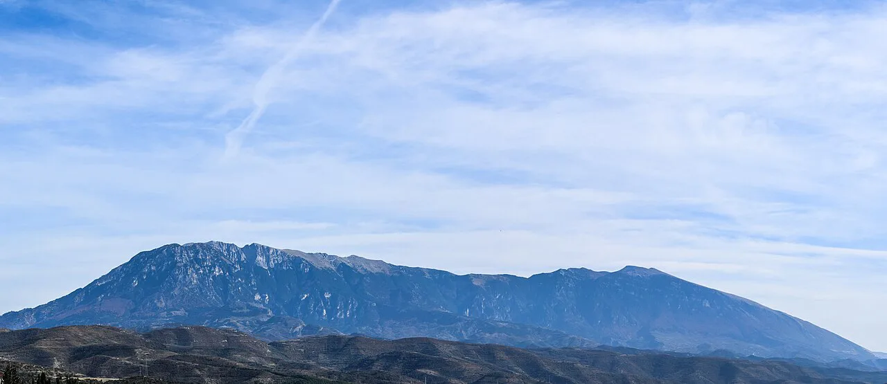 Mount Tomorr seen from Berat Castle.