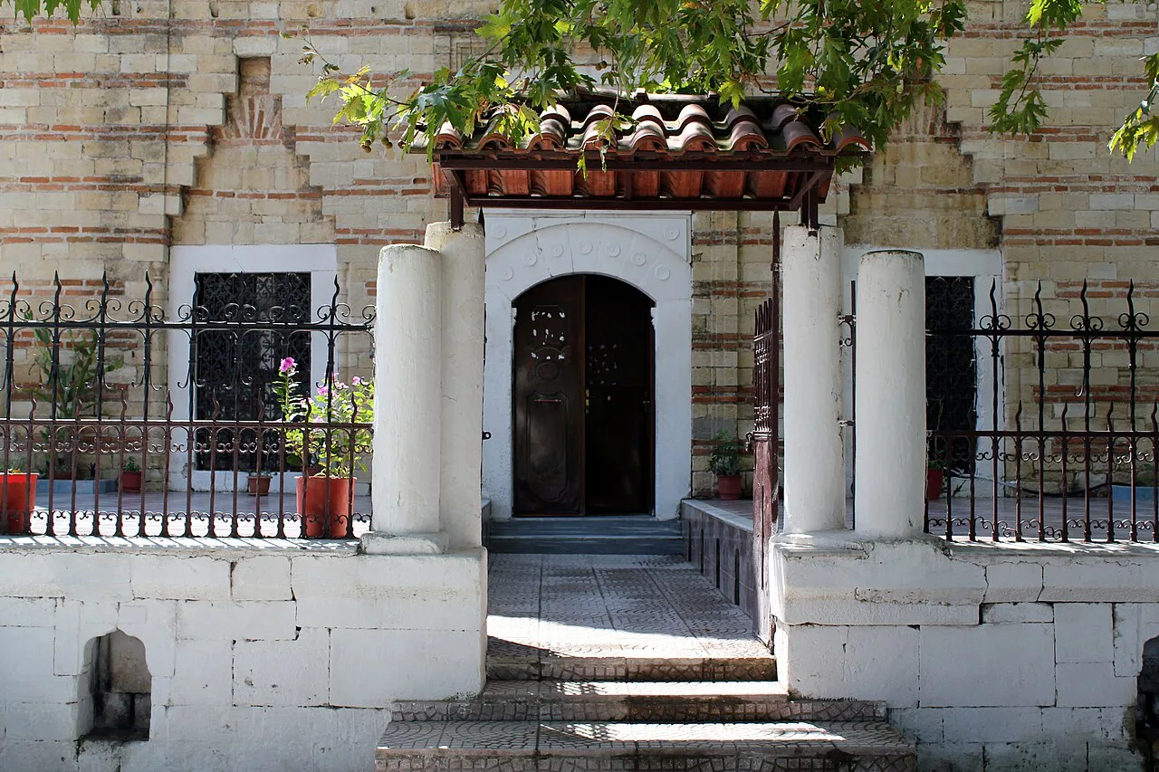 An entrance at the Muradie Mosque in Vlorë.