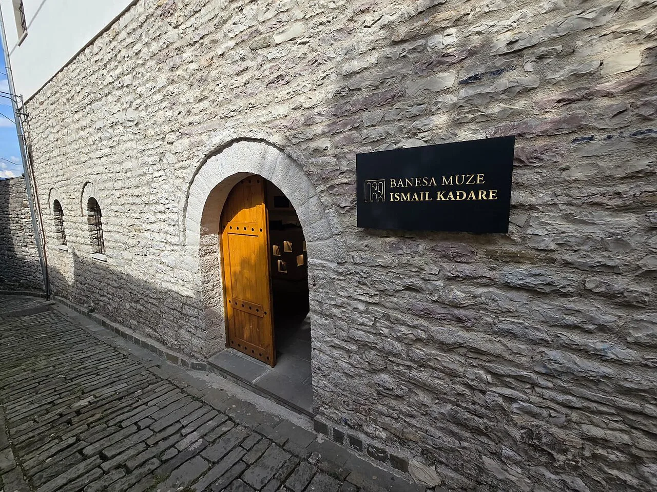 The entrance to the Ismail Kadare House museum in Gjirokastër.