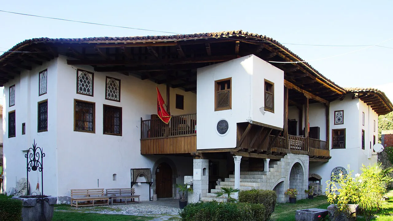 The whitewashed House of Oso Kuka in Shkodër.