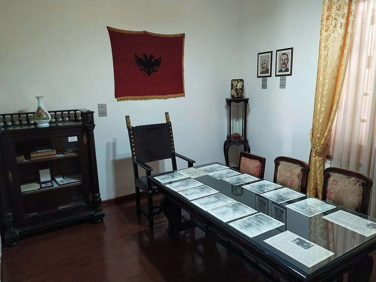 A furnished room inside the National Museum of Independence in Vlorë.