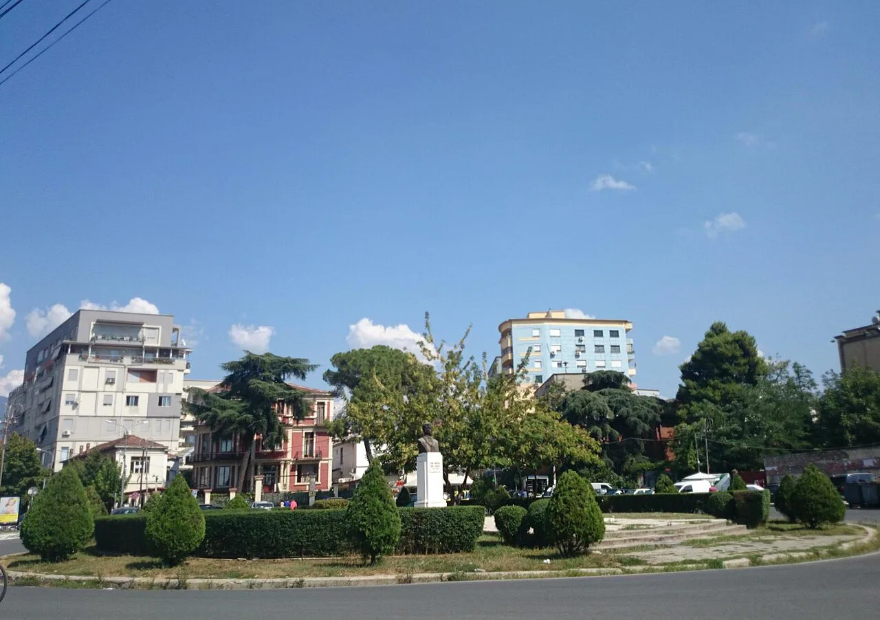 Avni Rustemi Square in Tirana, next to the New Bazaar.