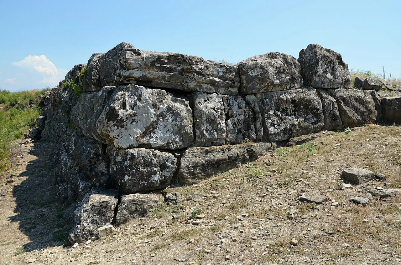 Large stone blocks of the city walls at Phoenice.