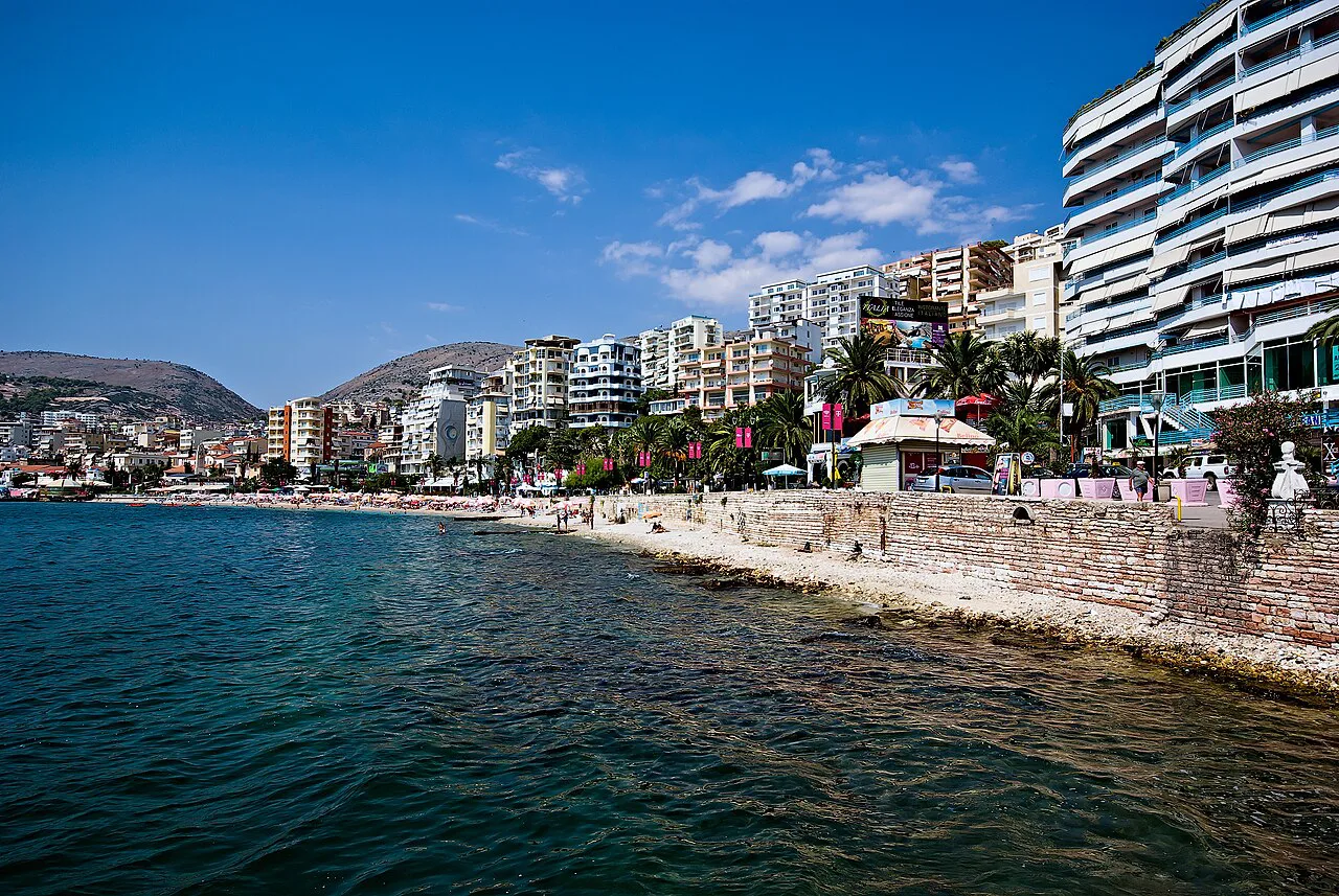 The seafront and bay of Sarandë.