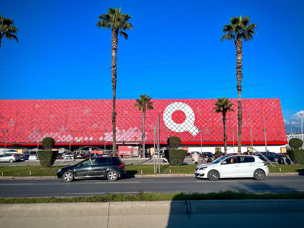 The QTU shopping mall in Kashar on the outskirts of Tirana.