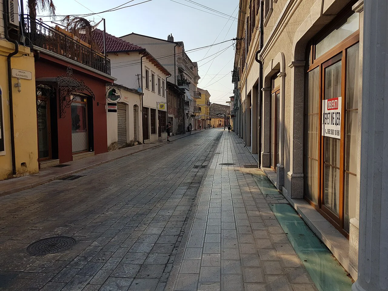 A pedestrian street in Shkodër.