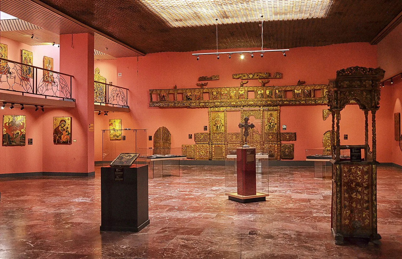 Ecclesiastical art on display in the National Museum of History in Tirana.