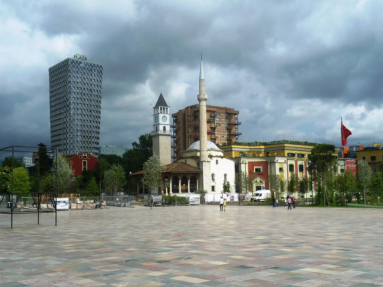 The Et'hem Bey Mosque and Clock Tower in Tirana.