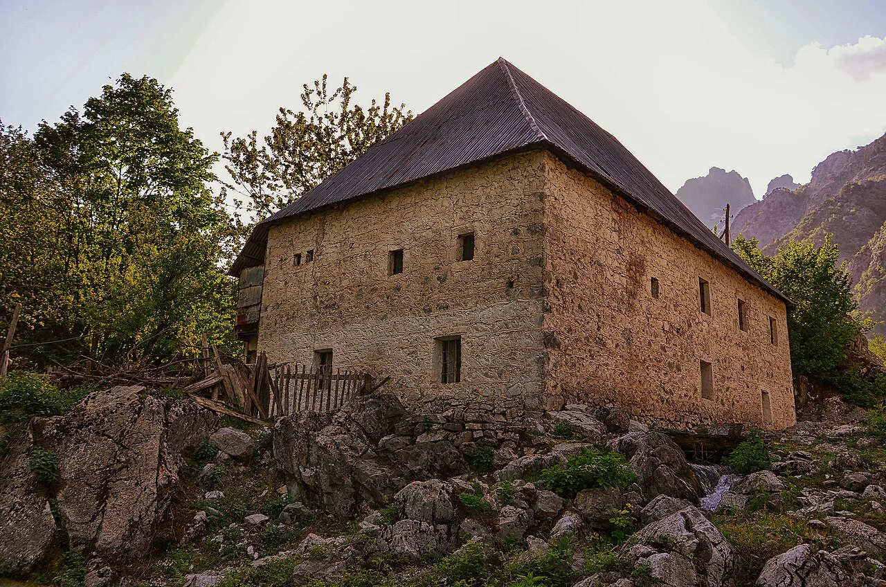 An old stone watermill in the Valbona Valley near Valbonë.